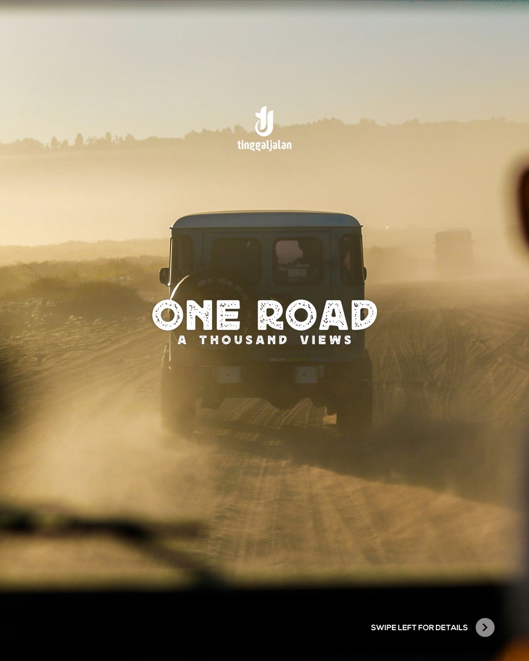 Travelers with a jeep in the Mount Bromo area